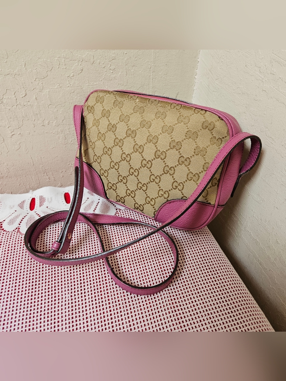GUCCI Canvas Bree Camera Shoulder Bag AUTHENTIC - Picture 3 of 16